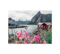 Jigsaw Puzzles for Adults 1000 Piece，Reine, Lofoten, Norway，Educational Games Brain Challenge Jigsaw Puzzles for Adult Kids（38x26cm）-B51-YYHMKBYY