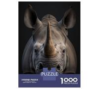 Jigsaw Puzzles for Adults 1000 Piece Rhino AI Generative Puzzles for Adults Relax Games Pattern Assembly Christmas Birthday Gifts 70x50cm/1000pcs