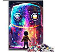 Jigsaw Puzzles for Adults 1000 Piece Robotic Dreams Wooden Jigsaw Challenging DIY Art for Enthusiasts, for Relaxation (Size 38x26cm)