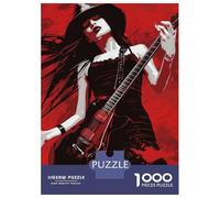 Jigsaw Puzzles for Adults 1000 Piece Rockstar Woman with Electric Guitar Puzzle for Adults Brain Teaser Game Presents for Women Fun Activities at Home 38x26cm/1000pcs