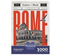 Jigsaw Puzzles for Adults 1000 Piece Rome Travel Adult Puzzles Toy Wall Decor Wall Decoration Deal As Gifts for The Whole Family 38x26cm/1000pcs