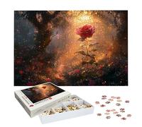 Jigsaw Puzzles for Adults 1000 Piece, Rose Jigsaw Puzzles for Adults, Fantasy Jigsaws 1000 Pieces with Box, Wooden Puzzle Challenging Game for the Whole for Women, Men, Wooden Puzzle for Gifts, -6911