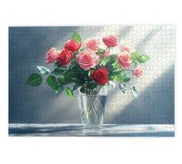 Jigsaw Puzzles for Adults 1000 Piece, Rose Puzzles for Adults, Impossible Puzzle 1000 Pieces, Family Educational Wooden Puzzle, Challenging Jigsaws, Gift Box Packaging, Gifts for Women, Men, Z-73