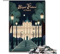 Jigsaw Puzzles for Adults 1000 Piece Royal Palace of Madrid,Help The Brain Exercise Addictive Toys to Cultivate Patience Perfect Decoration 38x26cm