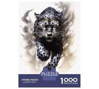 Jigsaw Puzzles for Adults 1000 Piece Running Black Cheetah Puzzles for Adults Relax Games Pattern Assembly Christmas Birthday Gifts 70x50cm/1000pcs