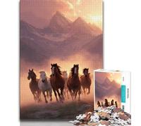 Jigsaw Puzzles for Adults 1000 Piece Running Horse Teenager Jigsaw,Challenging Game Toys Wall Decoration Unique Birthday And Xmas Gifts (size 38x26cm)