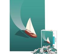 Jigsaw Puzzles for Adults 1000 Piece Sailing Boat Family Games Brain Intelligence Challenge Addictive Toys Great Gifts A Work of Art (Size 75x50cm)