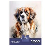 Jigsaw Puzzles for Adults 1000 Piece Saint Bernard Dog Puzzles for Adults Relax Games Pattern Assembly Christmas Birthday Gifts 70x50cm/1000pcs