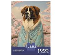 Jigsaw Puzzles for Adults 1000 Piece Saint Bernard Geisha Teenager Puzzles Hands-on Game Home Decoration Christmas Birthday Gifts 70x50cm/1000pcs