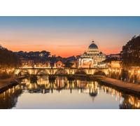 Jigsaw Puzzles For Adults 1000 Piece Saint Peter Basilica at Sunset Photo Photograph Family Funny Challenging Holiday Puzzles for Adults Puzzle Gift for Women Men Seniors