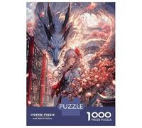 Jigsaw Puzzles for Adults 1000 Piece Sakura Anime Girl Dragon Puzzles for Adults Relax Games Pattern Assembly Christmas Birthday Gifts 38x26cm/1000pcs