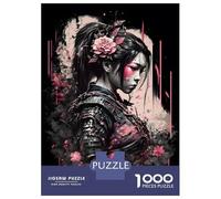 Jigsaw Puzzles for Adults 1000 Piece Samuarai Geisha Flowers Jigsaw for Adults Fun Games Wall Art Unique Birthday And Xmas Gifts 38x26cm/1000pcs