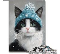 Jigsaw Puzzles for Adults 1000 Piece Scarf Cat 1000 Piece Jigsaw Puzzles for Adults Family Game Night Challenging And Rewarding Visual Experience (size 26x38cm)