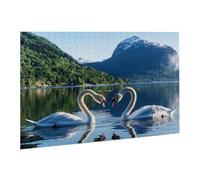 Jigsaw Puzzles for Adults 1000 Piece Scenery Jigsaw Puzzle-Colourful, Challenging Game/Brainteasing Adult Jigsaws, The Whole 3D Jigsaw Gifts for Women, Men Beautiful Decoration-Swan fr0-738