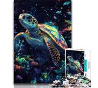 Jigsaw Puzzles for Adults 1000 Piece Sea Turtles Teenager Jigsaw,Family Game Stress Reliever Difficult Challenge Suitable for Couples 26x38cm