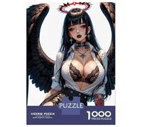 Jigsaw Puzzles for Adults 1000 Piece Sexy Goth Angel Puzzles for Adults Relax Games Pattern Assembly Christmas Birthday Gifts 38x26cm/1000pcs