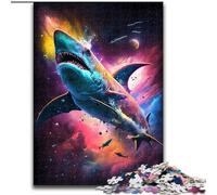 Jigsaw Puzzles for Adults 1000 Piece Shark Supernatural Made of Wood, Perfect DIY Art Decor Or Birthday Gift 50x75cm for Family Interactive Game