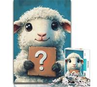 Jigsaw Puzzles for Adults 1000 Piece Sheep Asking Questions Puzzles for Teenagers,with Matching Poster And Trivia Sheet for Ages 14+ (size 75x50cm)