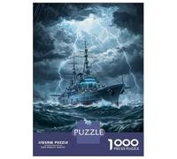 Jigsaw Puzzles for Adults 1000 Piece Ship in Stormy Sea Jigsaw Puzzle Fun Games Birthday Present Unique Birthday And Xmas Gifts 38x26cm/1000pcs