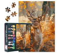Jigsaw Puzzles for Adults 1000 Piece Sika Deer 50x70 cm Beautiful Forest Deer Puzzles for Adults Educational Challenge 1000 Pieces Animals Puzzles