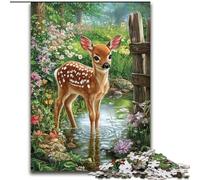 Jigsaw Puzzles for Adults, 1000 Piece Sika Deer Cub Difficult Puzzles for Adults Ideal Holiday Or Birthday Gift, Party Game Toy 26X38CM