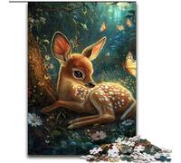 Jigsaw Puzzles for Adults, 1000 Piece Sika Deer Jigsaw Puzzles 50X75CM Brain Teaser Game, Interactive Family Game, Suitable for Ages 14+