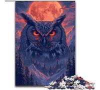 Jigsaw Puzzles for Adults 1000 Piece Sipsychedelic Owl in The Mountains Jigsaw Puzzle Made of Wood,Relaxing Entertainment, Home Decor 1000pcs(50x75cm)