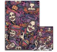 Jigsaw Puzzles for Adults 1000 Piece Skeleton Clown Wooden Jigsaw Puzzles Educational Games DIY Toys, Birthday Present, Gifts for Age 14 50X75CM
