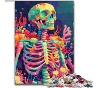 Jigsaw Puzzles for Adults 1000 Piece Skeleton Puzzle Family Interactive Game, DIY Home Decor Brain Challenge Gift 50X75CM