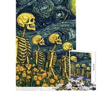 Jigsaw Puzzles for Adults 1000 Piece Skeletons Starry Night Family Games Hand Speed Race Anti-Stress Toys Unique Birthday And Xmas Gifts (50x75cm)