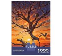 Jigsaw Puzzles for Adults 1000 Piece Skull Branch Root Animals Adult Puzzles Anti-Stress Toys Improve Memory Challenging Game Gifts 52x38cm/1000pcs