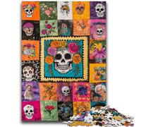 Jigsaw Puzzles for Adults 1000 Piece Skull Collage Artistic Wall Decor & Birthday Gift Idea for Friends, Home Office 50x75cm