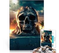 Jigsaw Puzzles for Adults 1000 Piece Skull Island~ Made of cardboard for and 14 years and over unique challenge game Offered as gifts for the whole family。size：26x38cm/10.24x14.96inch