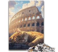 Jigsaw Puzzles for Adults 1000 Piece Sleeping Cat Teenager Jigsaw,for Educational Game Challenge Toy Birthday Present, Gifts, Wall Art (26x38cm)