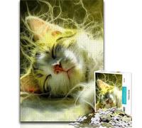 Jigsaw Puzzles for Adults 1000 Piece Sleeping Cat Teenager Jigsaw,Relax Games Is Ideal As A Gift for The Whole Family 38x26cm