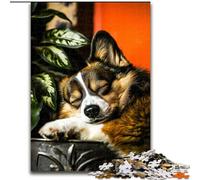 Jigsaw Puzzles for Adults, 1000 Piece Sleeping Corgi Jigsaw Challenging Brain Teaser for Teenagers, Perfect for Home Decor Or Gift (size 50x75cm)