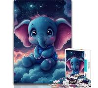 Jigsaw Puzzles for Adults 1000 Piece Sleeping Elephant,Help The Brain Exercise Addictive Toys to Cultivate Patience Perfect Decoration (38x26cm)