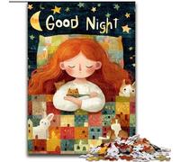 Jigsaw Puzzles for Adults 1000 Piece Sleeping Girl, Analysis And Logic with Fully Interlocking Randomly Shaped Pieces for And Age 14 Years Up 50x75cm