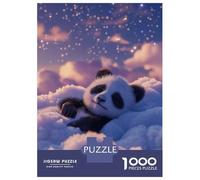 Jigsaw Puzzles for Adults 1000 Piece Sleeping Panda Bear Puzzle for Adults Brain Teaser Game Enhance Memory Fun at Home Activities, 38x26cm/1000pcs