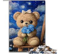 Jigsaw Puzzles for Adults 1000 Piece Sleeping Teddy Bear, Help The Brain Exercise Addictive Toys to Cultivate Patience Perfect Decoration (Size50x75cm)