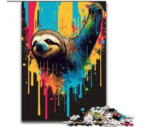 Jigsaw Puzzles for Adults 1000 Piece Sloth Colourful Jigsaw Puzzles Made of cardboard, Teenager Stress Reduction Cool Unique Gift for Family 1000pcs(26x38cm)