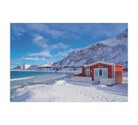 Jigsaw Puzzles for Adults 1000 Piece，Small Hut in the Lofoten Islands (Norway)，Difficult Puzzle Perfect Educational Gift for Boys And Girls（50x70cm）-AC60