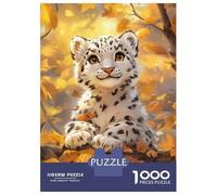 Jigsaw Puzzles for Adults 1000 Piece Snow Leopard Cub in Autumn Jigsaw for Adults Hands-on Game Difficult Hard Fun Activities at Home 70x50cm/1000pcs