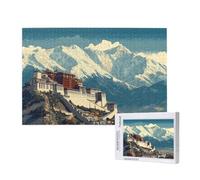 Jigsaw Puzzles for Adults 1000 Piece Snow Mountain Jigsaw Puzzles for Adults with Gift Box 75x50cm,Wooden Puzzle Church Challenging Puzzle Games Home Decoration, for The Whole Family,p568t