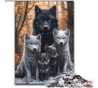 Jigsaw Puzzles for Adults 1000 Piece Snow Wolf Puzzles for Adults 50X75CM Ideal for Lover, Perfect Christmas, New Year, Valentine's Gift