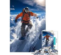 Jigsaw Puzzles for Adults 1000 Piece Snowboarder Soar Addictive Toys to Cultivate Patience Fun Games Learning Educational Gifts Birthday (size 38x26cm)