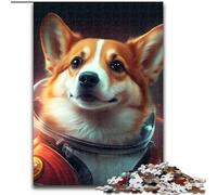 Jigsaw Puzzles for Adults 1000 Piece Space Astronaut Corgi Wooden Jigsaw Puzzles for Adults size 50x75cm Brain Teaser Game for Teenagers, Perfect