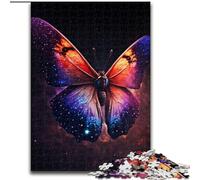 Jigsaw Puzzles for Adults 1000 Piece Space Butterfly Made of Wood, Unique DIY Home Decor Gift Idea 50x75cm Birthday Party for Men Women