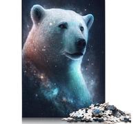 Jigsaw Puzzles For Adults 1000 Piece Space Galaxy Polar Bear Puzzle Jigsaw For Adults Challenging Game 1000pcs (75x50cm)