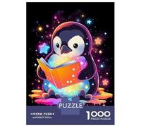 Jigsaw Puzzles for Adults 1000 Piece Space Penguin Reading Book Adult Puzzles Anti-Stress Toys Improve Memory Challenging Game Gifts 38x26cm/1000pcs